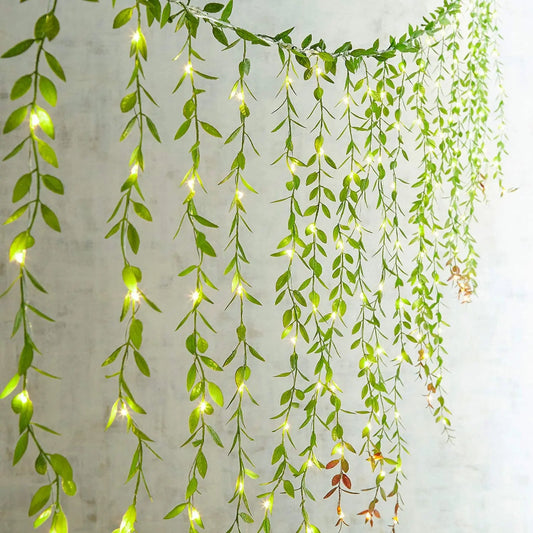 🌿 Ivy Willow Garland with LED Lights