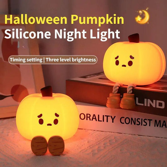 🎃 Scared Pumpkin Night Light