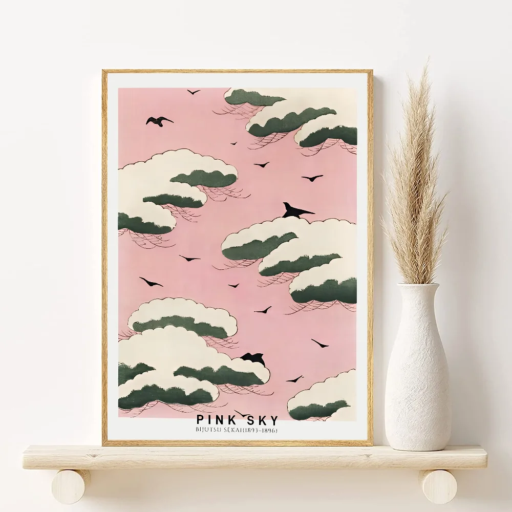 ๐ผ๏ธ Frameless Landscape Canvas Print โ Japanese H-Hokusai Style