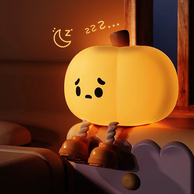 🎃 Scared Pumpkin Night Light
