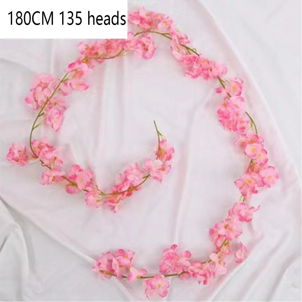 🌸 Artificial Cherry Blossom Flower Vine