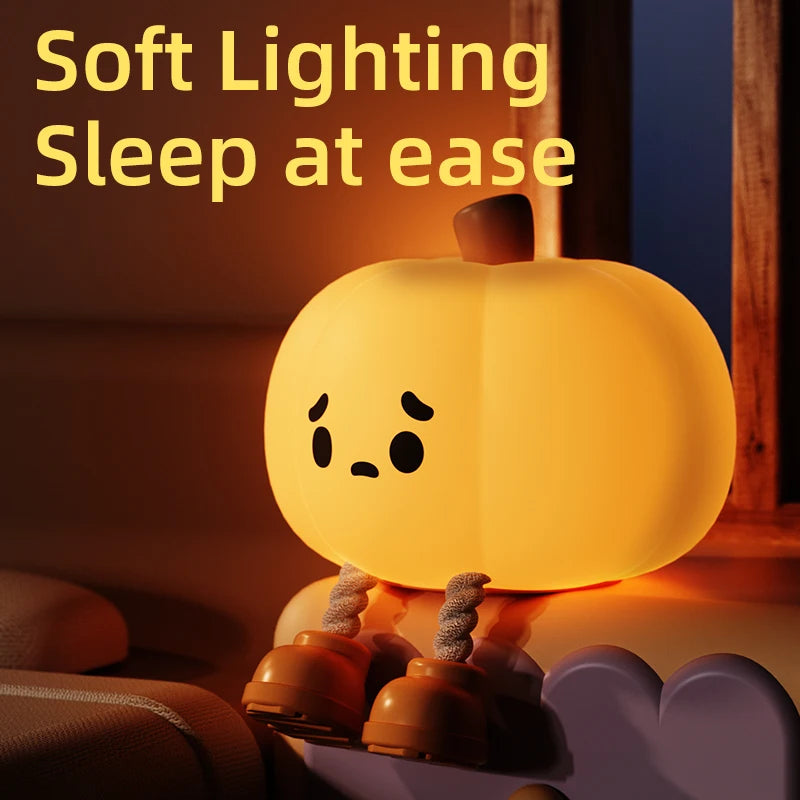 🎃 Scared Pumpkin Night Light