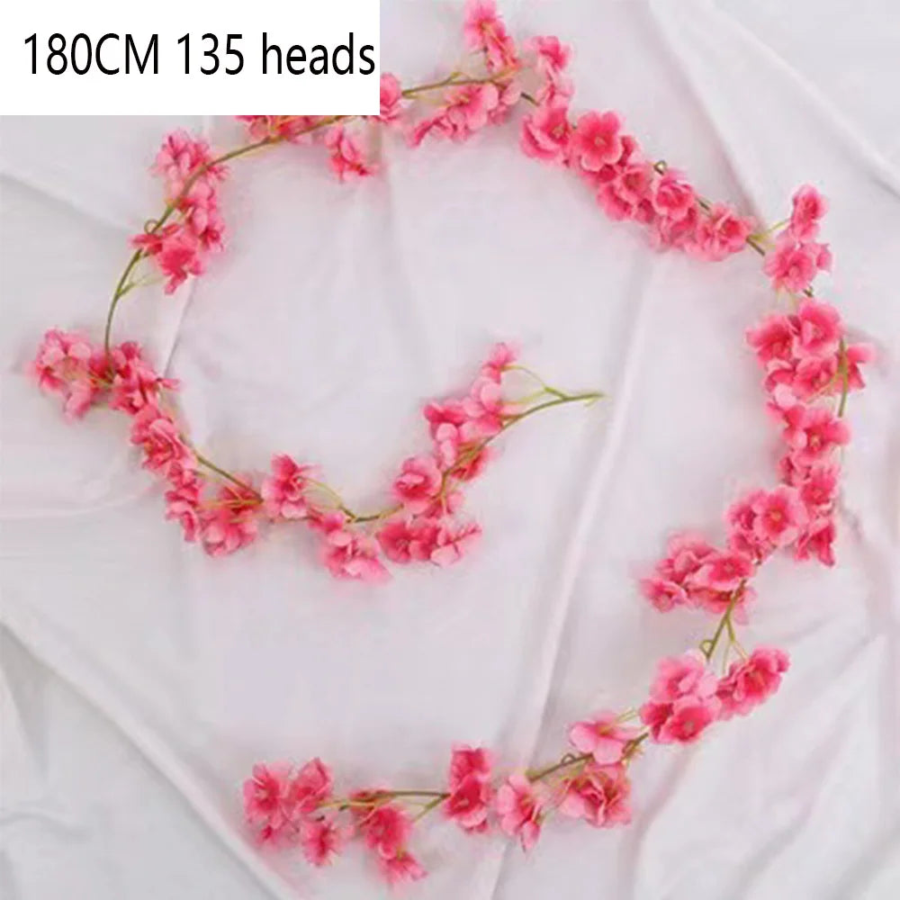 🌸 Artificial Cherry Blossom Flower Vine