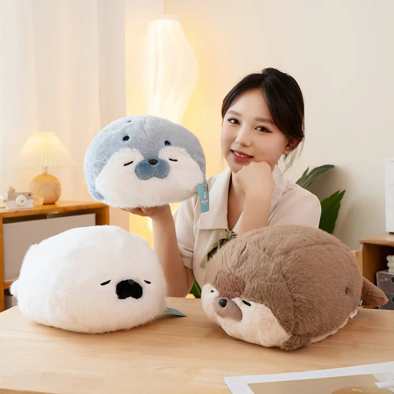 🦦 Fluffy Otter Plush Pillow