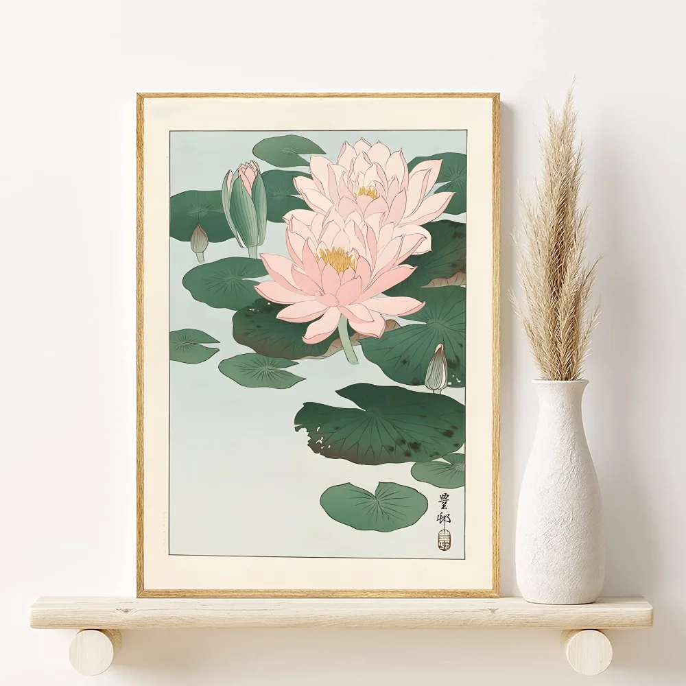 🖼️ Frameless Landscape Canvas Print – Japanese H-Hokusai Style