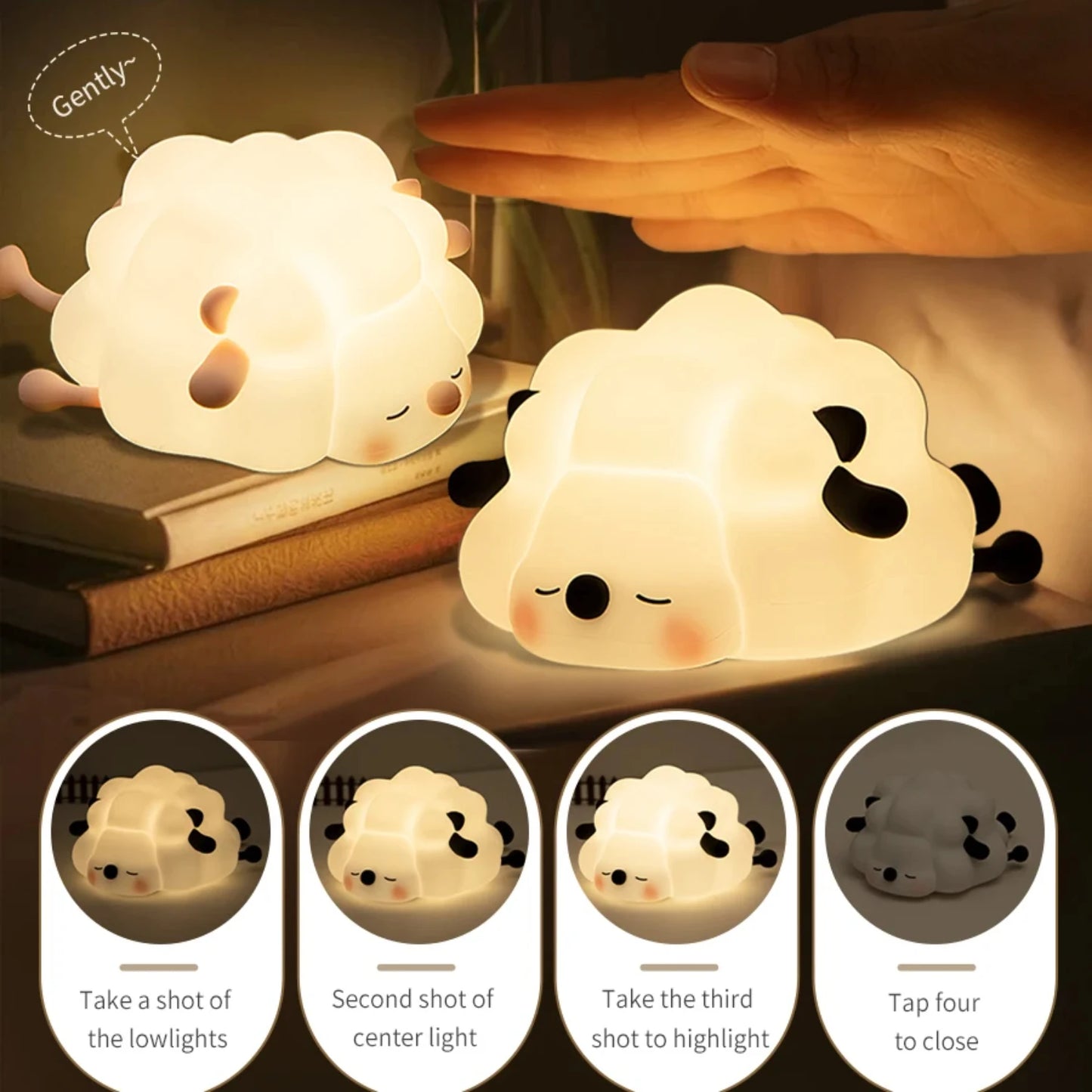 🐑🐼 Dreamy Sheep & Panda Silicone Night Light💤 (20% OFF)