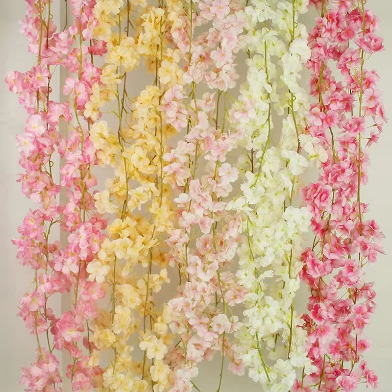 🌸 Artificial Cherry Blossom Flower Vine