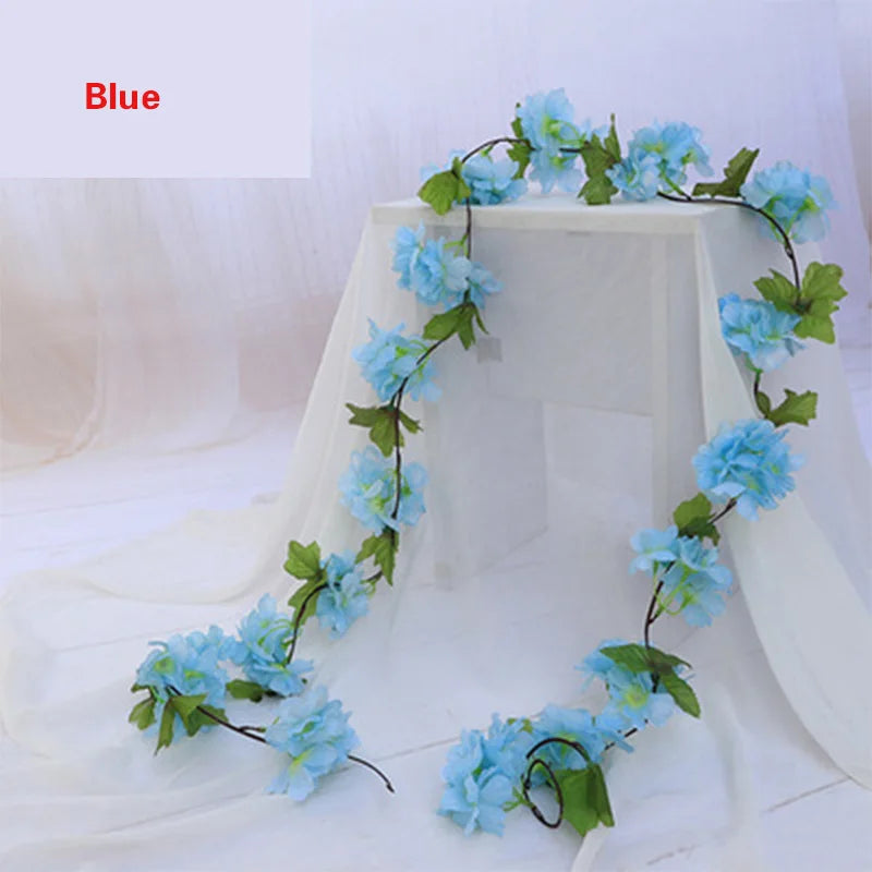 🌸 Artificial Cherry Blossom Flower Vine