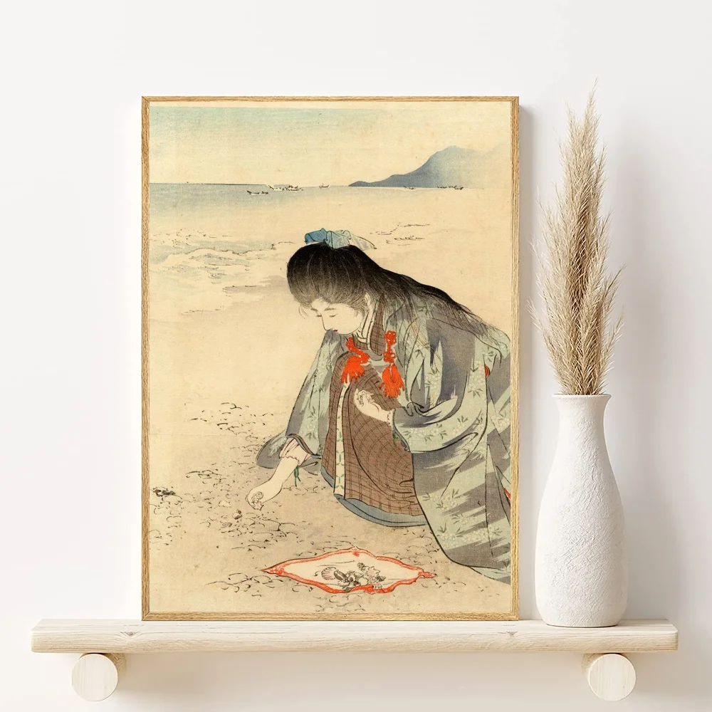 🖼️ Frameless Landscape Canvas Print – Japanese H-Hokusai Style