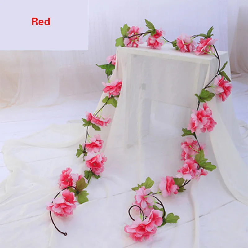 🌸 Artificial Cherry Blossom Flower Vine