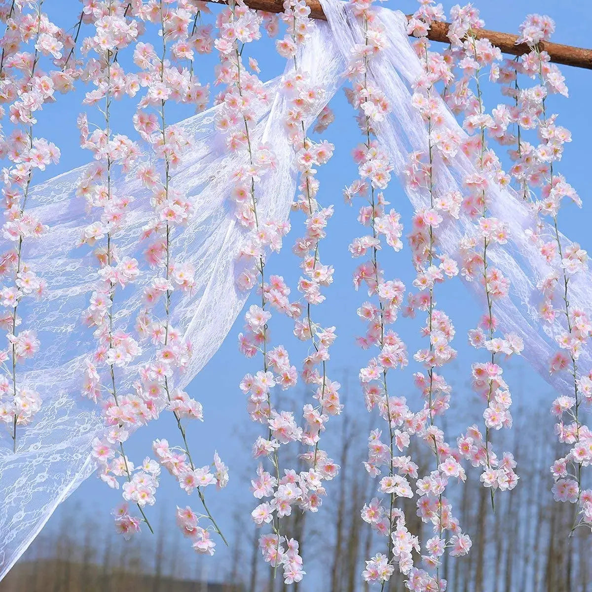 🌸 Artificial Cherry Blossom Flower Vine