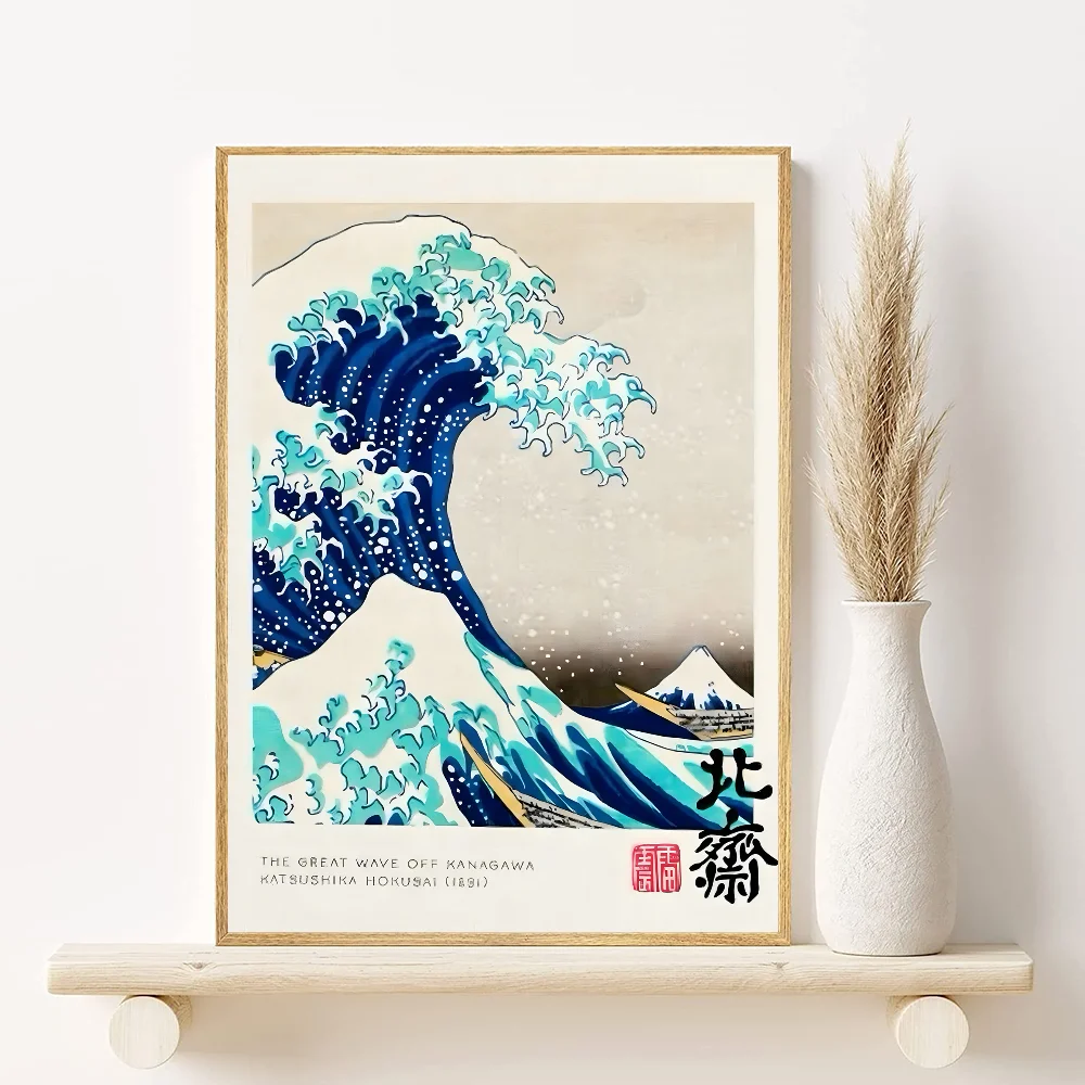 🖼️ Frameless Landscape Canvas Print – Japanese H-Hokusai Style