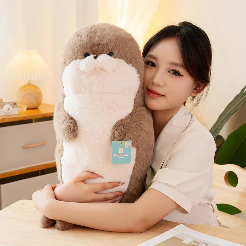 🦦 Fluffy Otter Plush Pillow